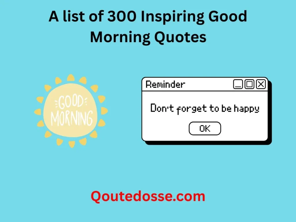 Inspiring Good Morning Quotes