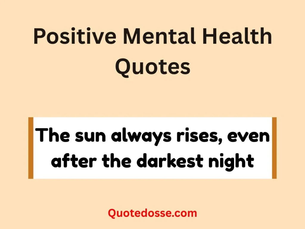 Positive Mental Health Quotes