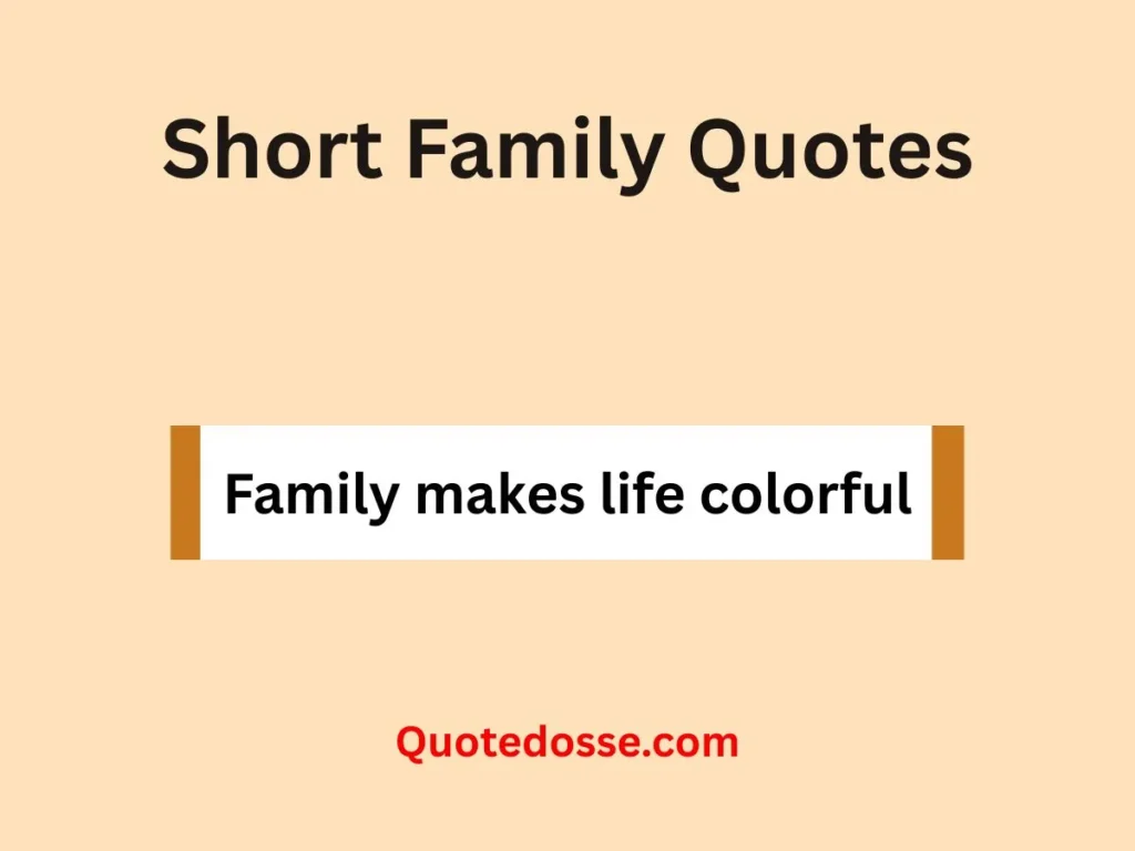 Short Family Quotes